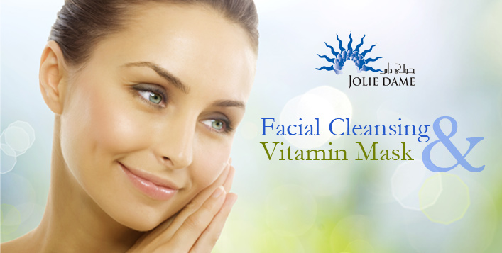 A facial cleansing + Vitamin Mask