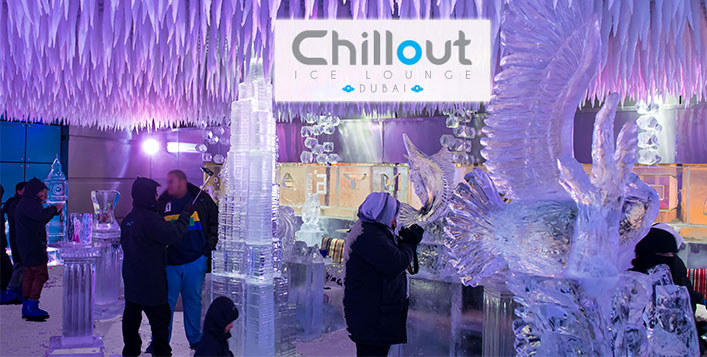 Chillout Ice Lounge with food+drink