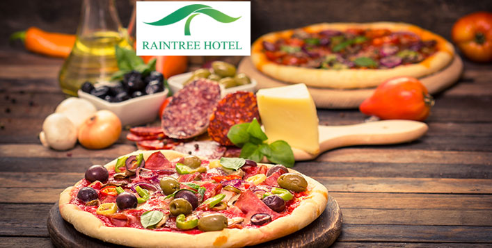 Pizza at Raintree Hotel Deira 