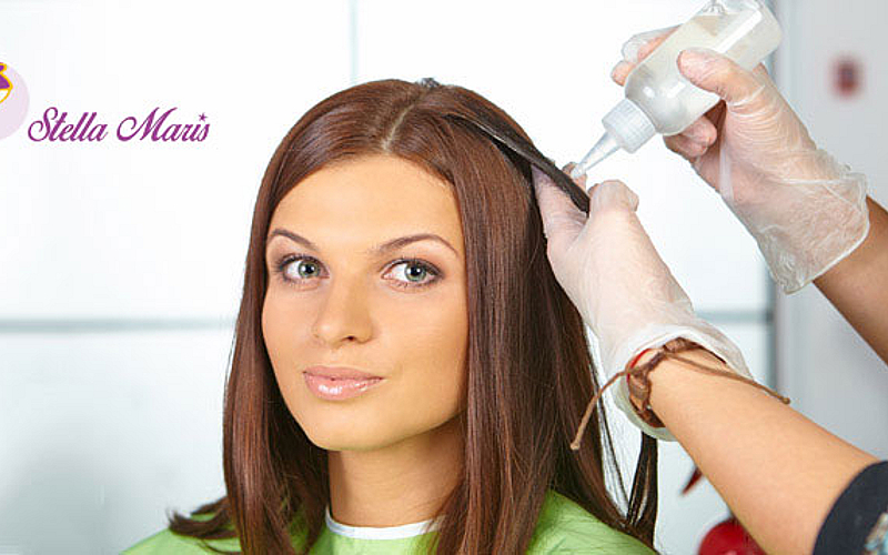 With blow-dry at Stella Maris Ladies Salon