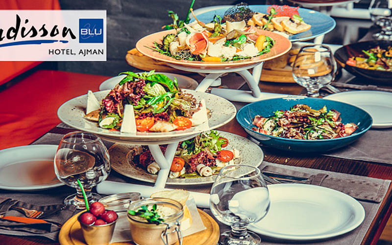 International buffet with soft beverages