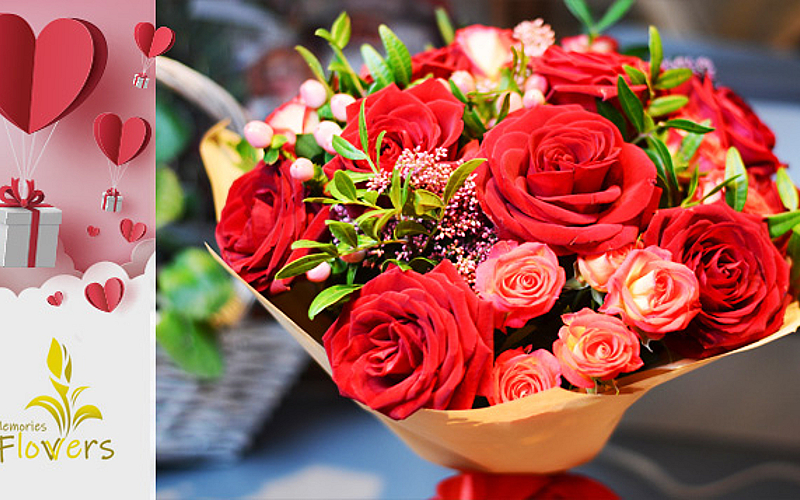 Bouquet with up to 50 pieces of roses!