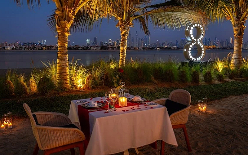 Setup by the beach! 