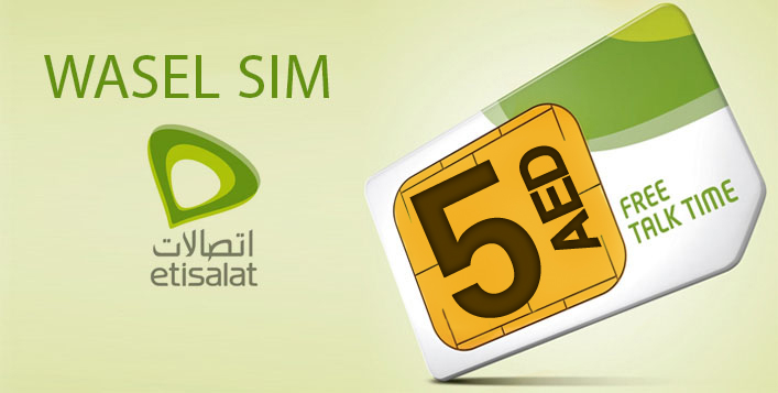 Etisalat SIM Card with AED 5 free talk