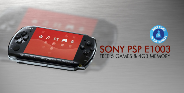Sony PSP Slim + 5 Games + 4GB MS 