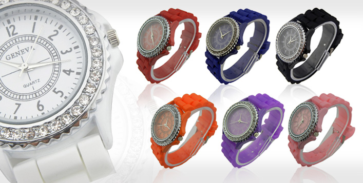 Crystalline Geneva Ladies Watch in 7 Colours