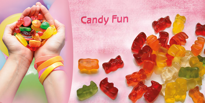 Assorted gummy candy