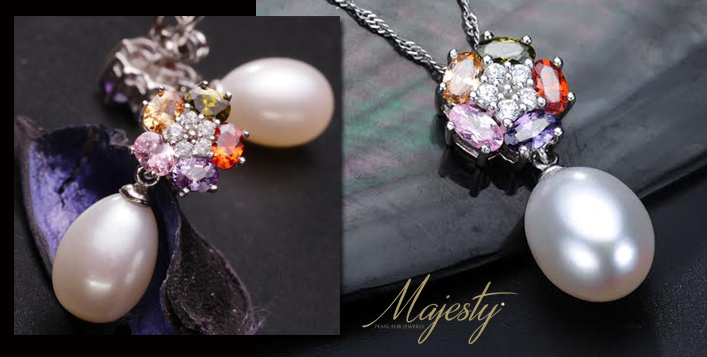 Majesty Pearl Necklace & Earrings