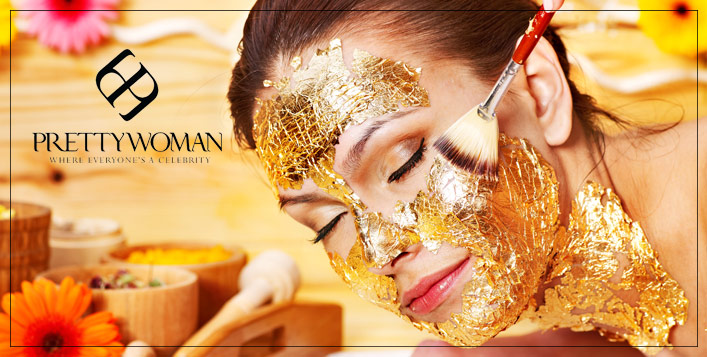 تنظيف عميق لبشرة الوجه وقناع الذهب