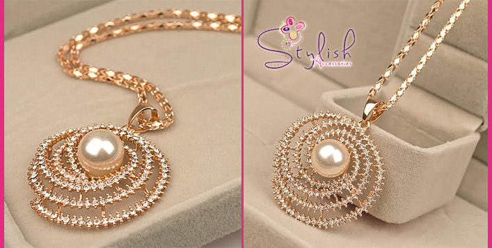 Spiral long necklace 