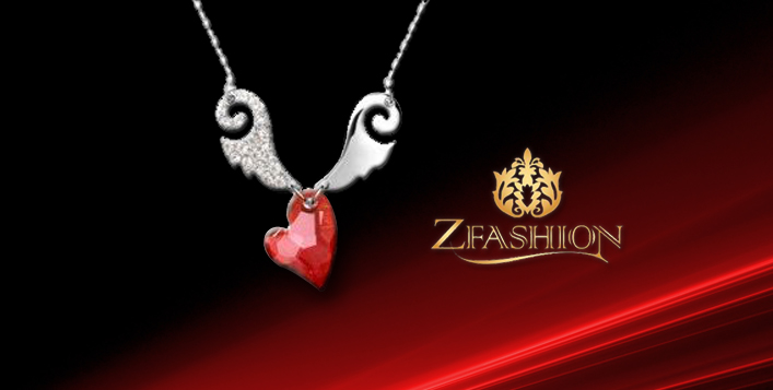 Zfashion Red Heart Necklace