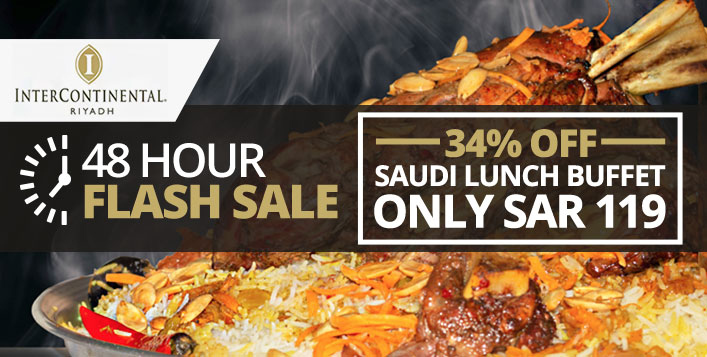FLASH SALE! Saudi Lunch at InterContinental From SAR 59 | Cobone Offers