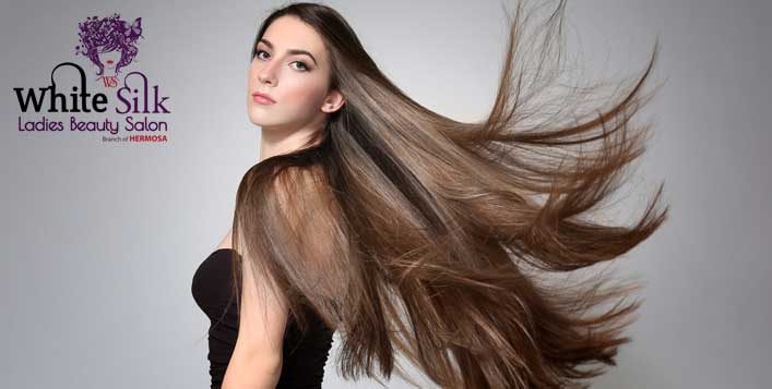Hair Services @White Silk Ladies Beauty Saloon from AED 49 only