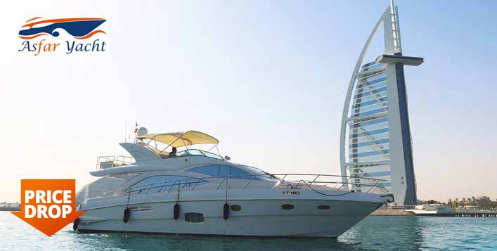 Dubai coastline yacht cruise up to 6 hours