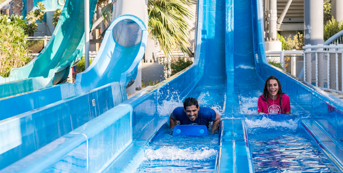 Access to all rides, slides, pool, and beach