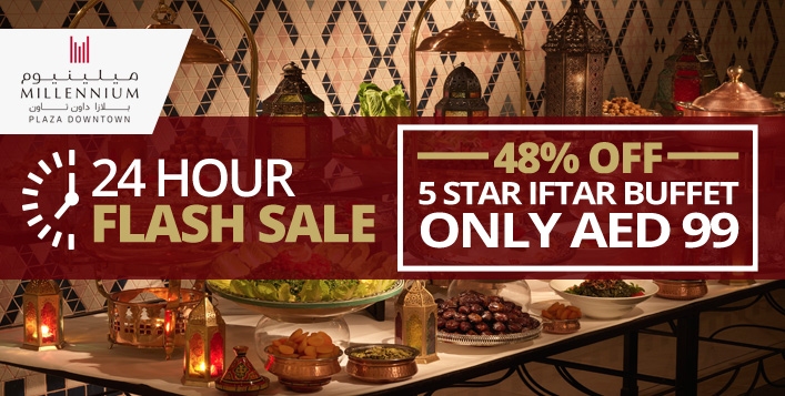 FLASH SALE! 5* Iftar Buffet at Millennium Plaza Downtown For AED 99 ...