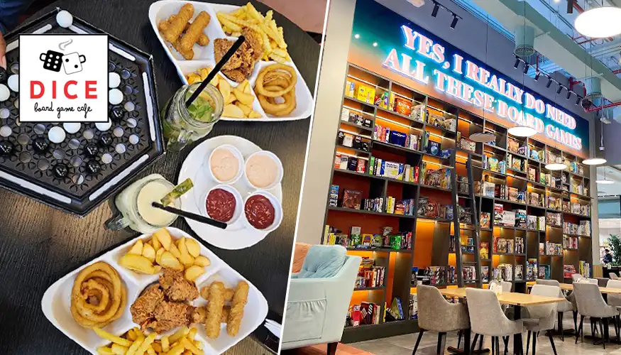 Unlimited Board Game & Food For 2 at Dice Cafe Starting AED 99 Cobone