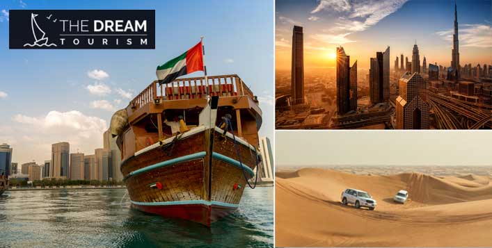 Desert Safari + Creek cruise +Dubai city tour
