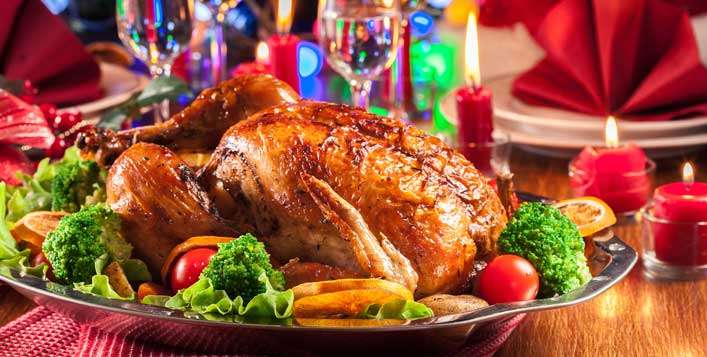 4 or 5 kg Turkey with side dishes