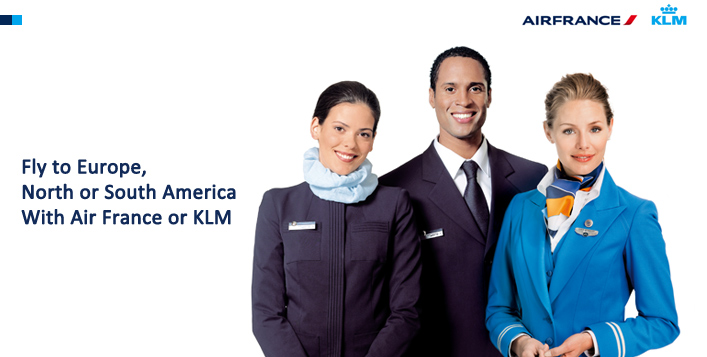 Travel by KLM or Air France