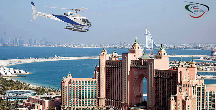 See the Dubai skyline from the sky 
