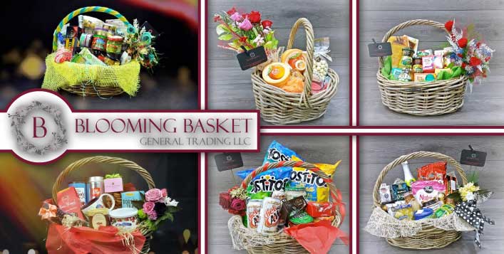 Specialty gift baskets with plethora of items