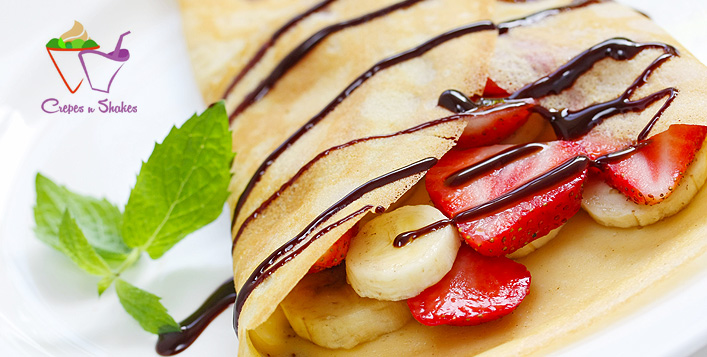 Sweet and savoury crepes brunch
