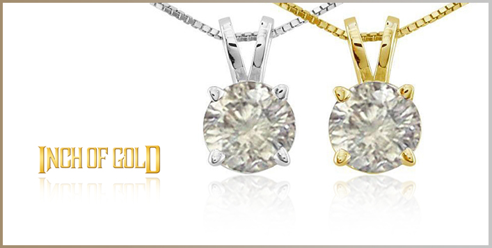 Cubic Zirconia Pendant with Gold