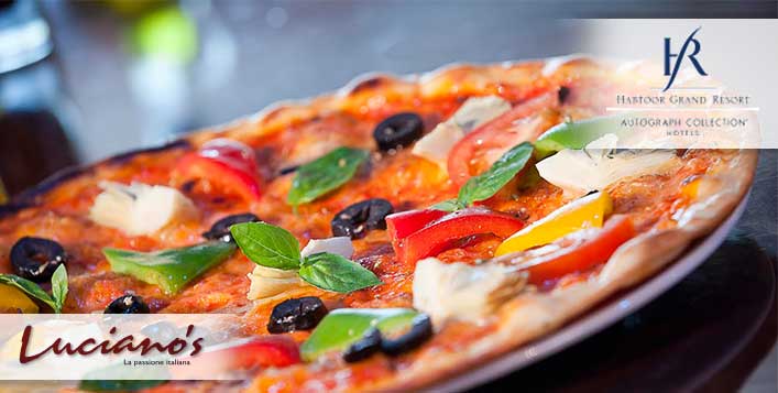 Enjoy your pizza with a rustic Italian feel! 