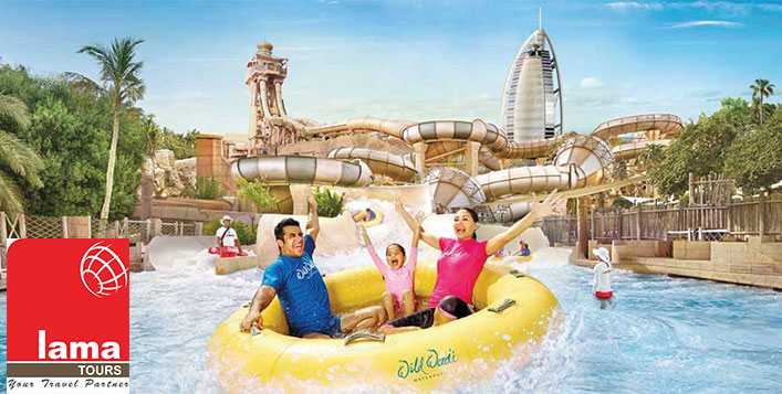 Splash in water rides and explore the city 