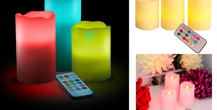 Brighten up your home with LED wax candles