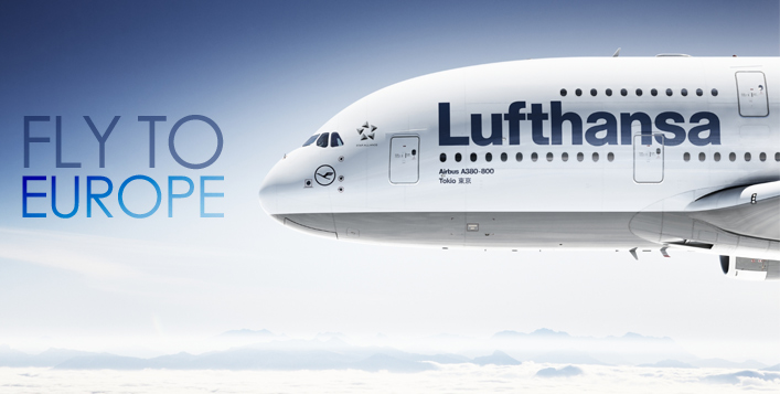 Fly Lufthansa to Europe