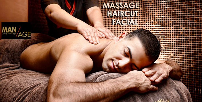 Full Body Massage, Facial & Haircut