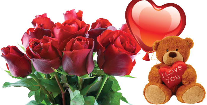 Surprise your Valentines with Roses & Teddy